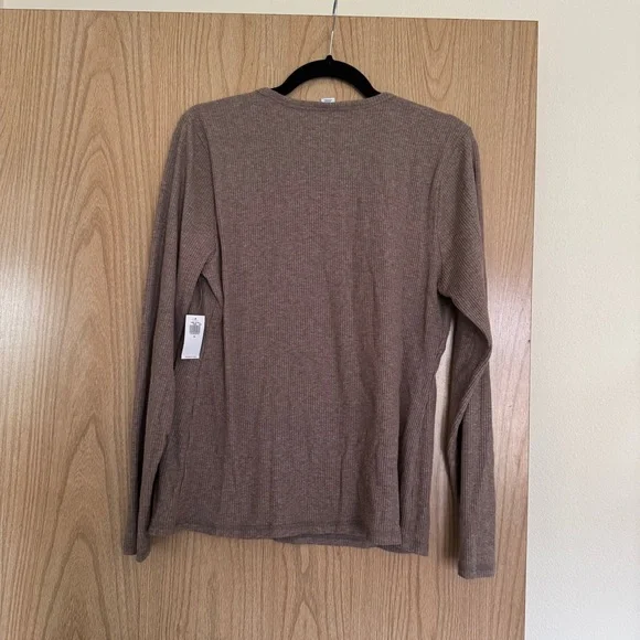 🖤5/$20 NWT Beige Ribbed Long Sleeve Top - Picture 6 of 7